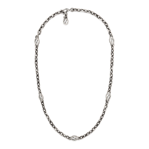 Gucci Interlocking G Silver Chain Necklace