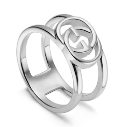 Gucci Interlocking Silver Ladies' N-O Ring