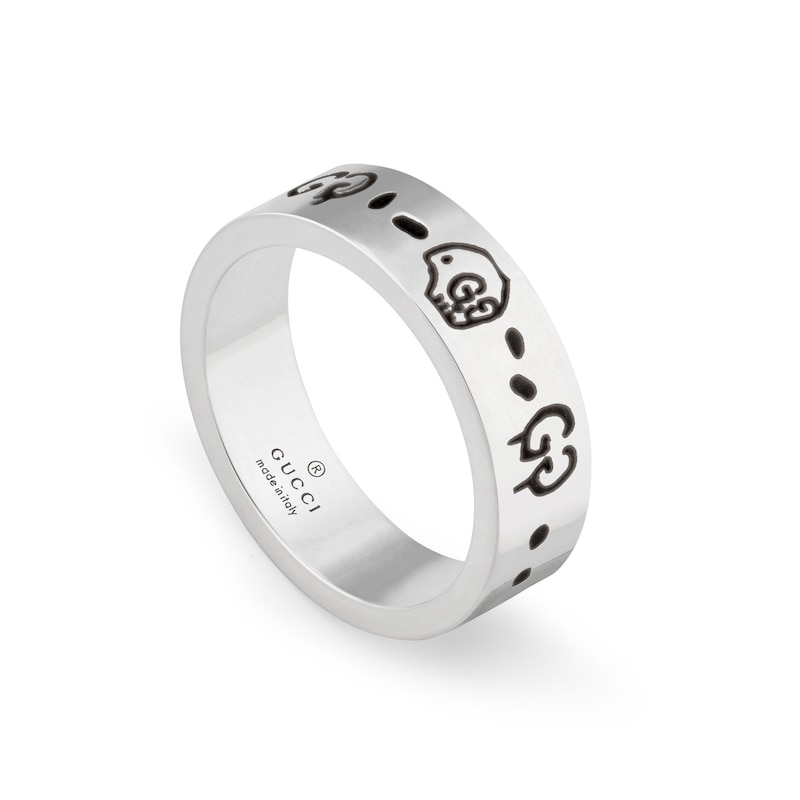 Main Image 1 of Gucci G Ghost Sterling Silver Ring (Size K-L)
