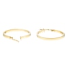 Thumbnail Image 2 of 9ct Yellow Gold 25mm Square Tube Hoop Earrings