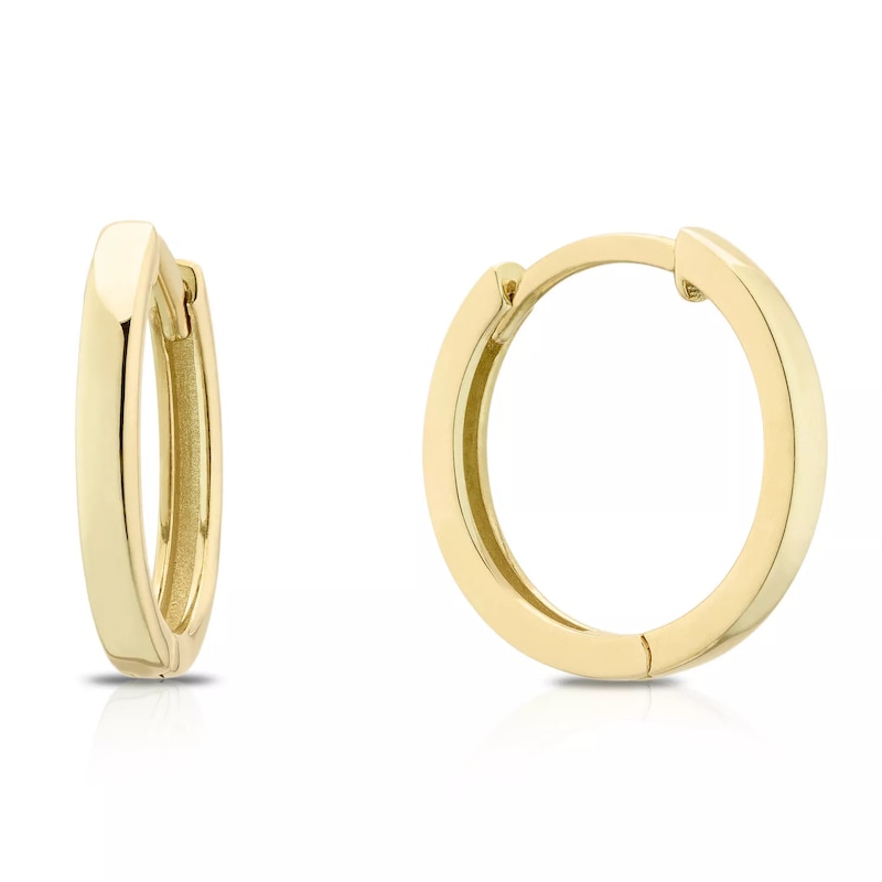 9ct Yellow Gold 12mm Huggie Earrings