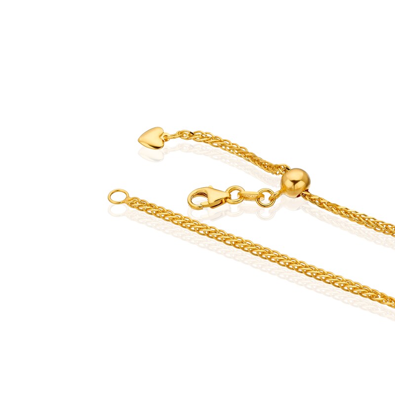 9ct Yellow Gold 24 Inch Adjustable Dainty Spiga Chain