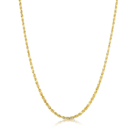 9ct Yellow Gold 24 Inch Adjustable Rope Chain