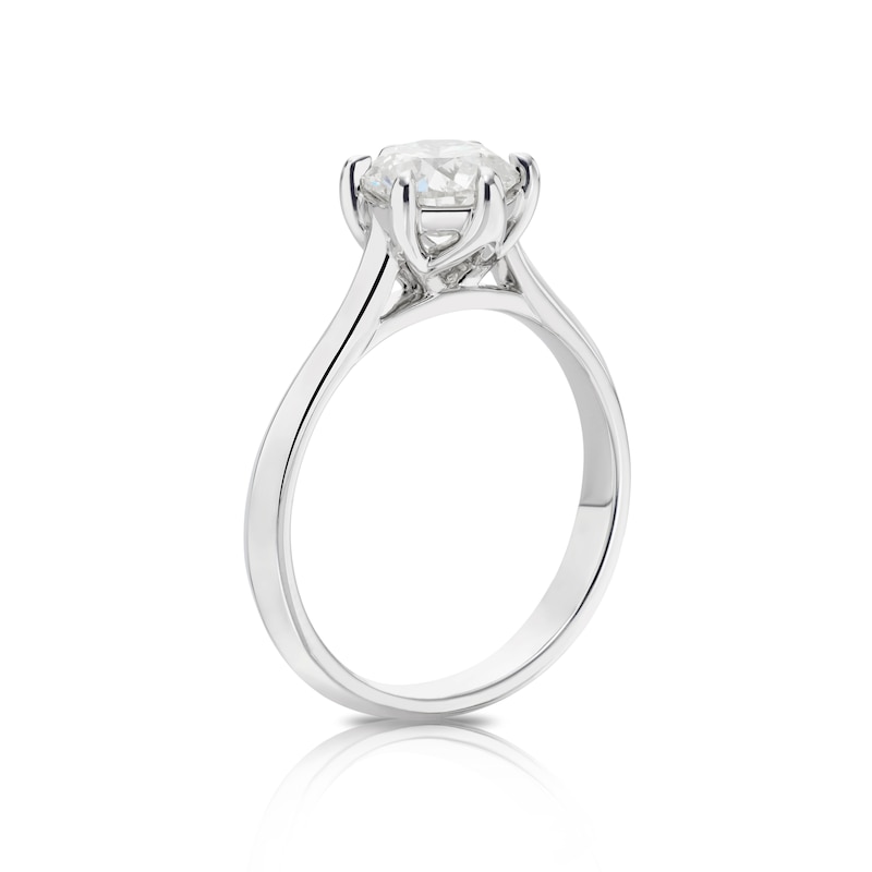Main Image 2 of Engagement Ring 14ct White Gold 1.50ct Total Diamond Six Claw Solitaire Ring