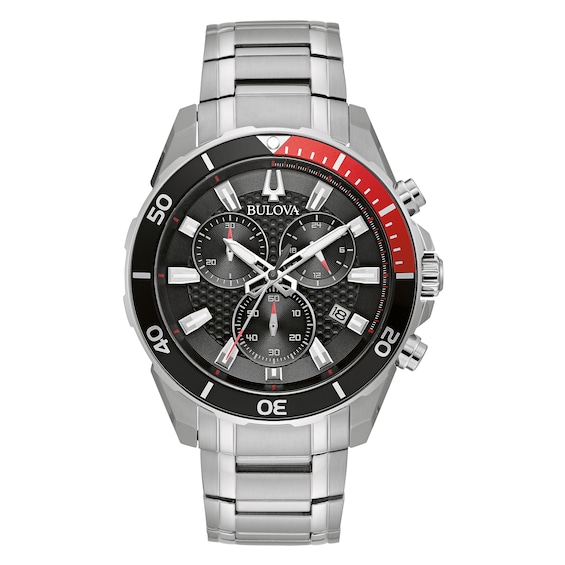 Bulova Sport Chronograph Stainless Steel Bracelet Watch