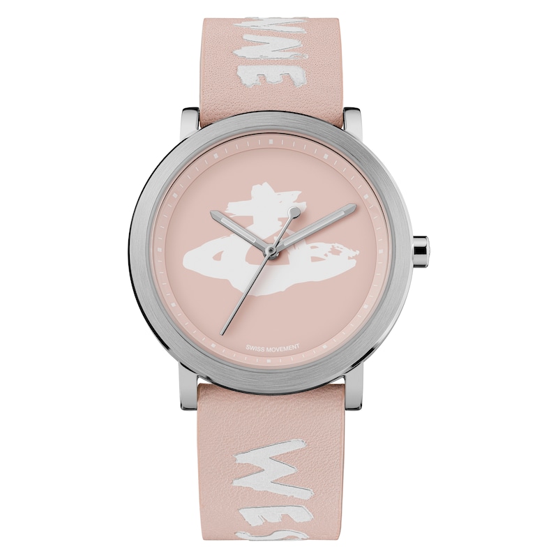 Vivienne Westwood Ladbroke Ladies’ Pink Leather Strap Watch