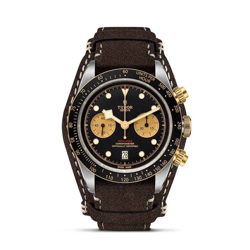 Tudor Black Bay Chrono Men's Brown Strap Watch