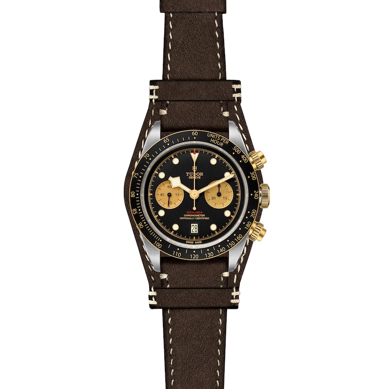 Tudor Black Bay Chrono Men's Brown Strap Watch