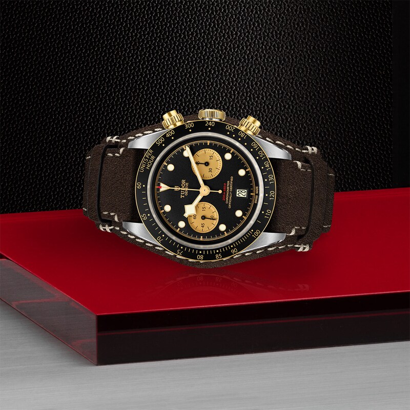 Tudor Black Bay Chrono Men's Brown Strap Watch