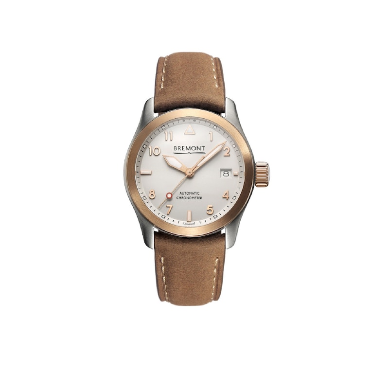 Bremont SOLO 37 Men's Brown Leather Strap Watch