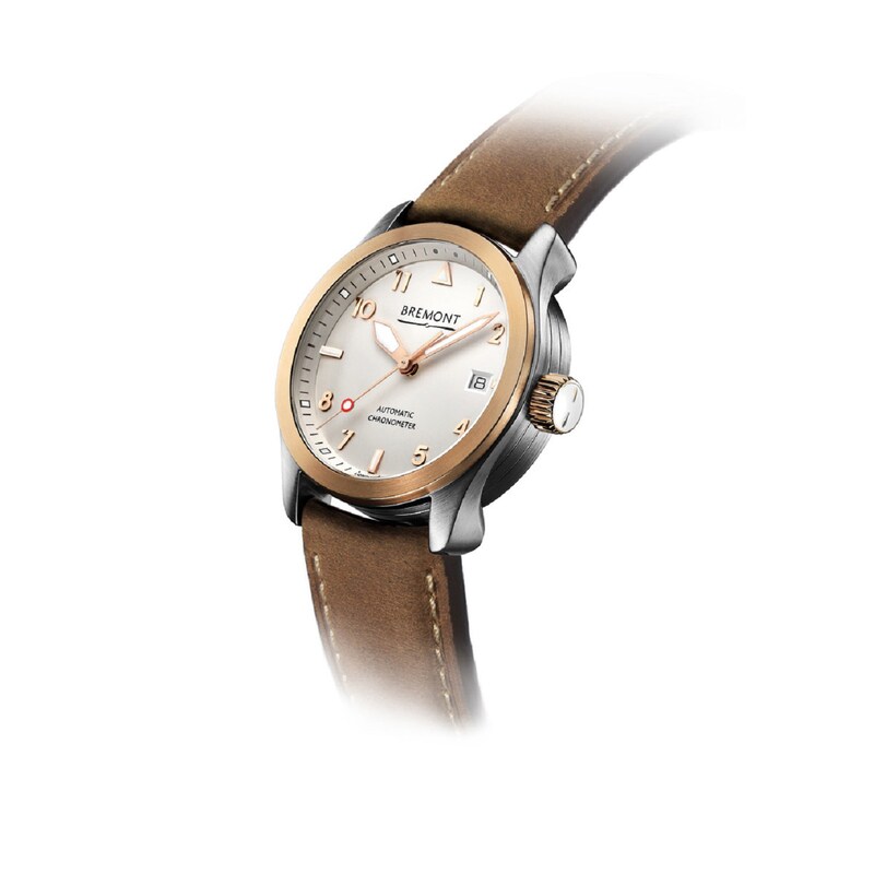 Bremont SOLO 37 Men's Brown Leather Strap Watch