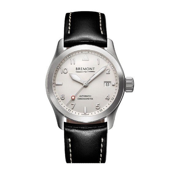 Bremont SOLO-37 Men’s Black Leather Strap Watch