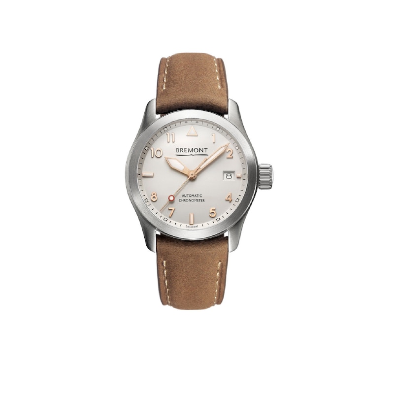 Bremont SOLO-37 Men's Brown Leather Strap Watch