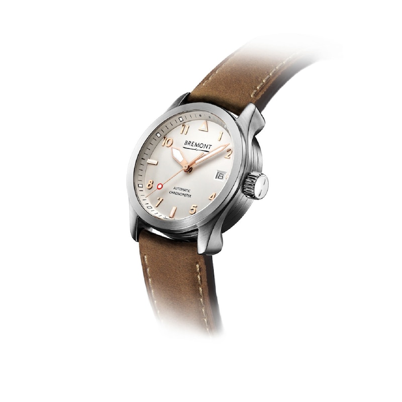 Bremont SOLO-37 Men's Brown Leather Strap Watch