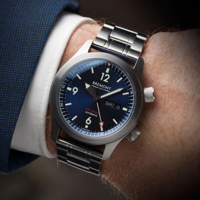 Bremont U 2 Men's DLC Stainless Steel Bracelet Watch