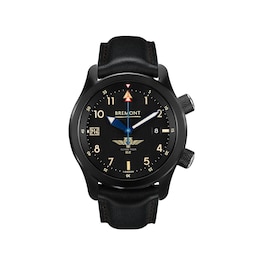 Bremont U-2/51-JET Men's Black Leather Strap Watch