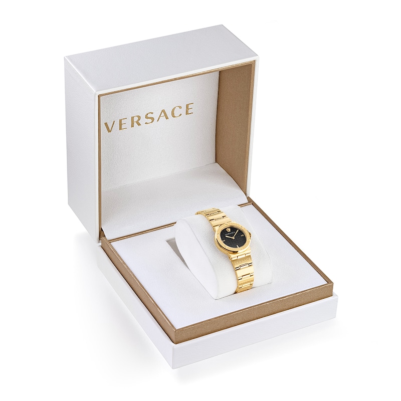 Versace Greca Logo Mini Ladies' Gold-Tone Bracelet Watch