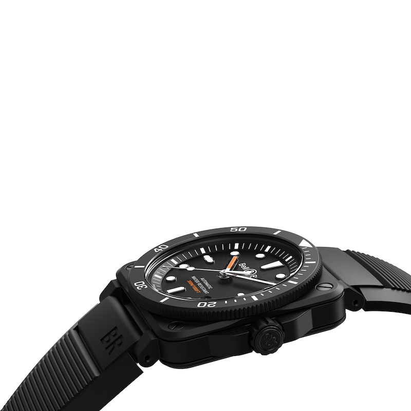 Bell & Ross BR-03 Diver Men's Matte Black Rubber Strap Watch