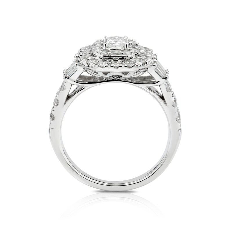 18ct White Gold 1.25ct Diamond Octagon Halo Ring