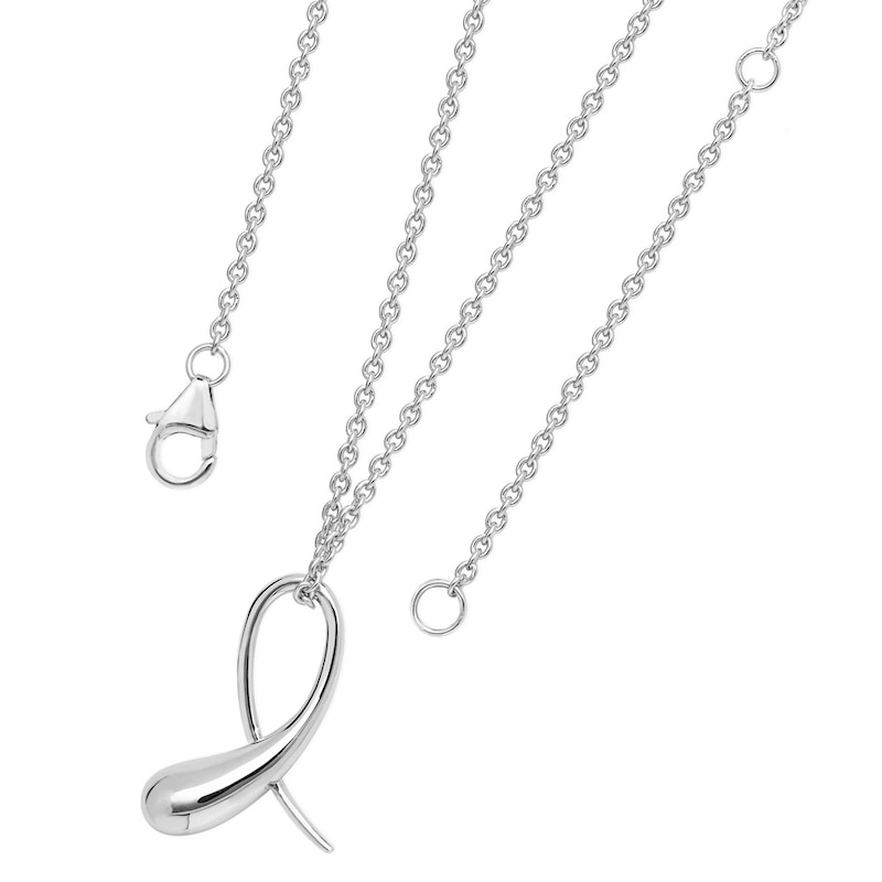 Lucy Quartermaine Sterling Silver Drop Cross Pendant