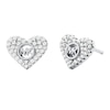 Thumbnail Image 1 of Michael Kors Love Silver Zirconia Heart Stud Earrings