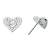 Thumbnail Image 2 of Michael Kors Love Silver Zirconia Heart Stud Earrings