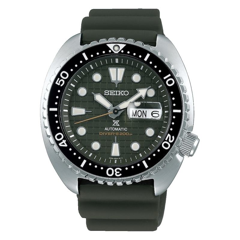 Seiko Prospex King Turtle Men's Green Rubber Strap Watch