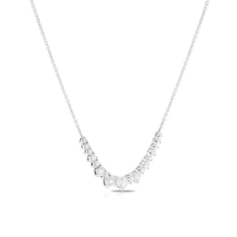 Main Image 2 of 18ct White Gold 2ct Total Diamond Necklace