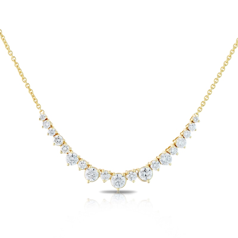 18ct Yellow Gold 2ct Total Diamond Necklace