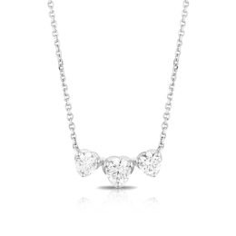 18ct White Gold 1ct Total Diamond Triple Necklace