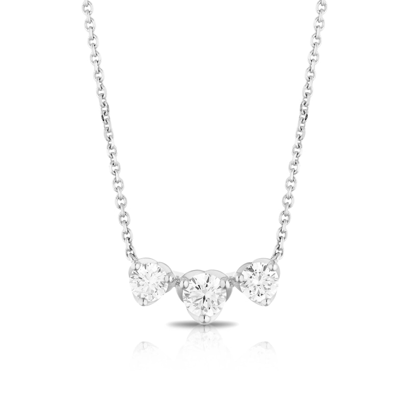 Main Image 1 of 18ct White Gold 1ct Total Diamond Triple Necklace