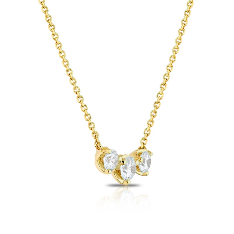 18ct Yellow Gold 1ct Total Diamond Triple Necklace