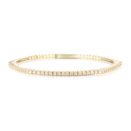 14ct Yellow Gold 0.60ct Total Diamond Flexi Bangle