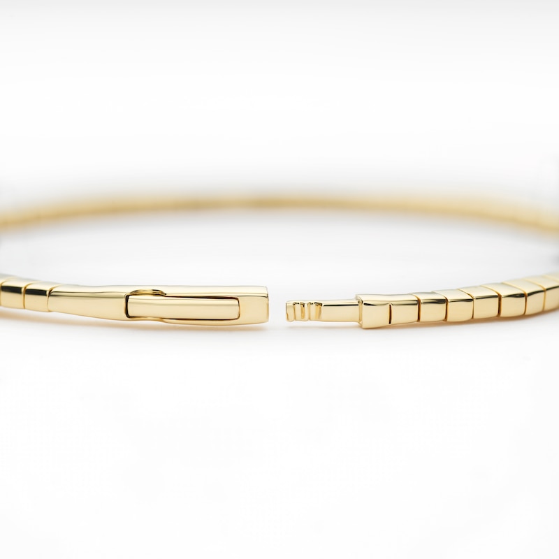 Main Image 3 of 14ct Yellow Gold 0.60ct Total Diamond Flexi Bangle
