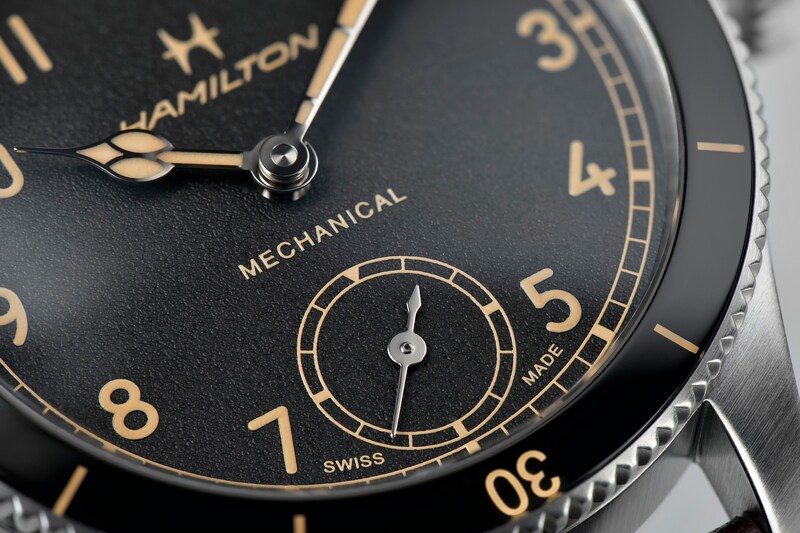 Hamilton Pilot Pioneer Brown Leather Strap Watch