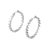 Thumbnail Image 1 of Swarovski Millenia Rhodium Plated Crystal Triangle Hoops