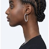 Thumbnail Image 2 of Swarovski Millenia Rhodium Plated Crystal Triangle Hoops