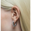 Thumbnail Image 2 of Swarovski Dextera Rhodium Plated Small Hoop Earrings