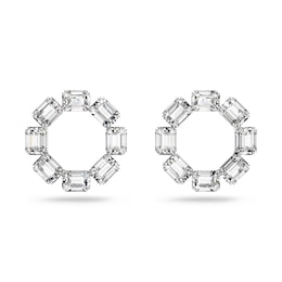 Swarovski Millenia Crystal Octagon Hoop Earrings