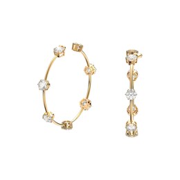 Swarovski Constella Gold-Plated Crystal Star Hoop Earrings