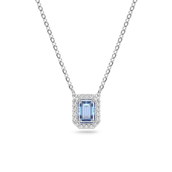 Women's Swarovski Millenia Rhodium Plated Blue Pendant
