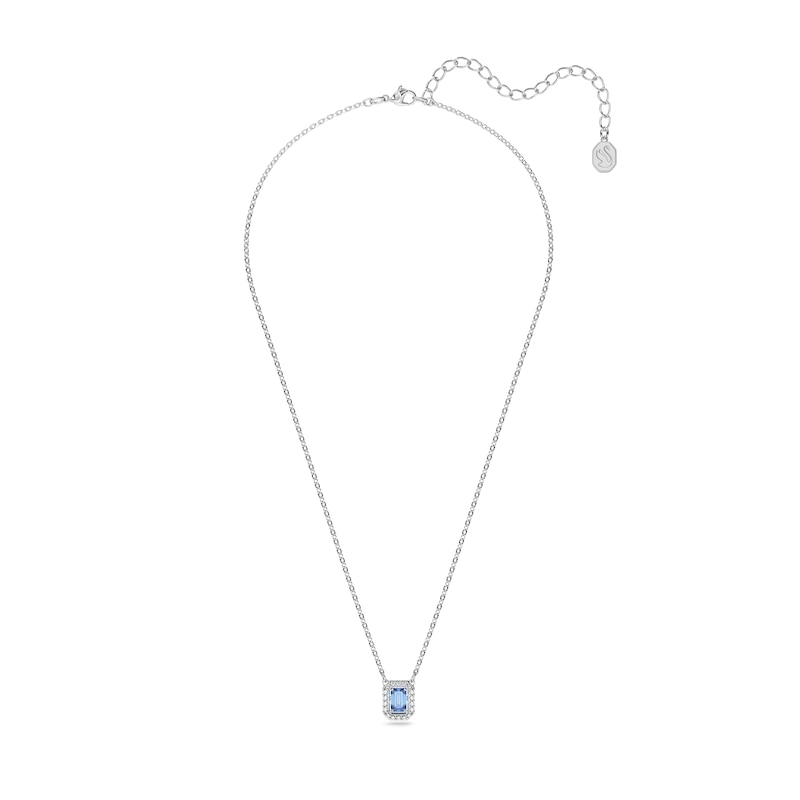 Swarovski Millenia Rhodium Plated Blue Pendant