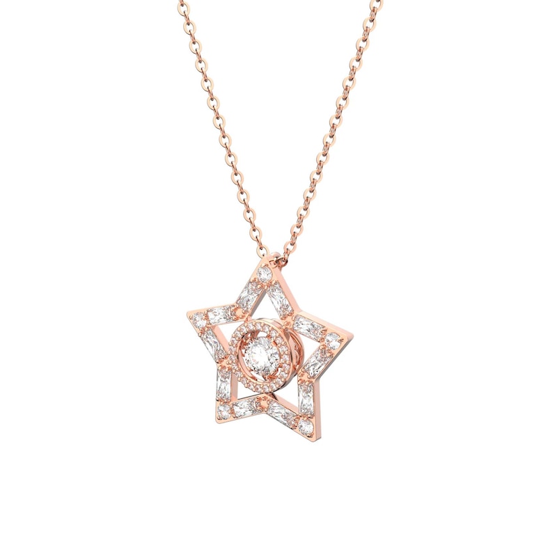 Swarovski Stella Rose Gold Plated Crystal Star Necklace
