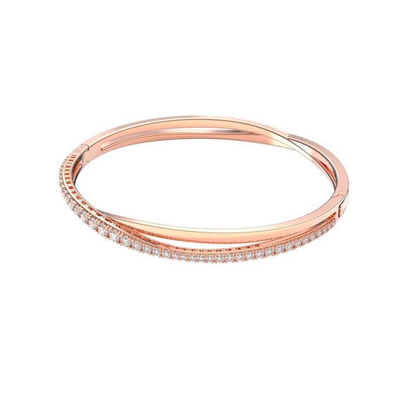 Swarovski Twist Rose Gold Plated Crystal Bracelet