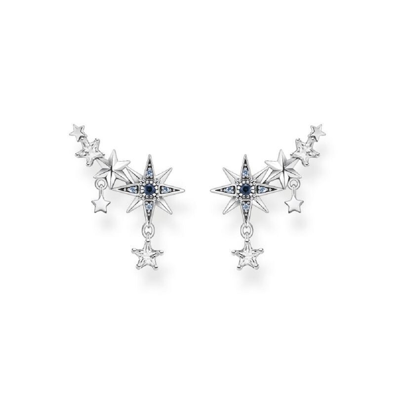 Thomas Sabo Magic Star Silver Crystal Climber Earrings