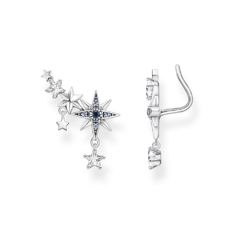 Thomas Sabo Magic Star Silver Crystal Climber Earrings