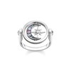 Thumbnail Image 0 of Thomas Sabo Magic Star Crystal Silver Moon Ring - Size M-N