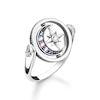 Thumbnail Image 1 of Thomas Sabo Magic Star Crystal Silver Moon Ring - Size M-N