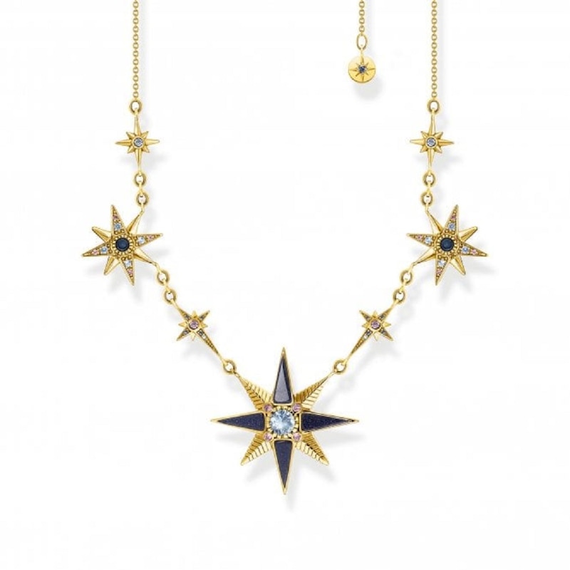 Thomas Sabo Magic Star Gold Plated Crystal Necklace