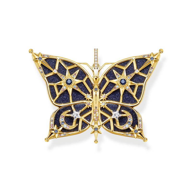 Thomas Sabo Magic Star Gold Plated Butterfly Pendant